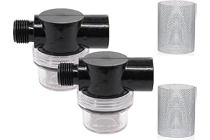 FBOJOY 2 Pack Water Pump Strainer Filter, Twist-On Pipe Water Pump Strainer, 1/2" NPSM Inlet/Outlet - RV Replacement- Compatible