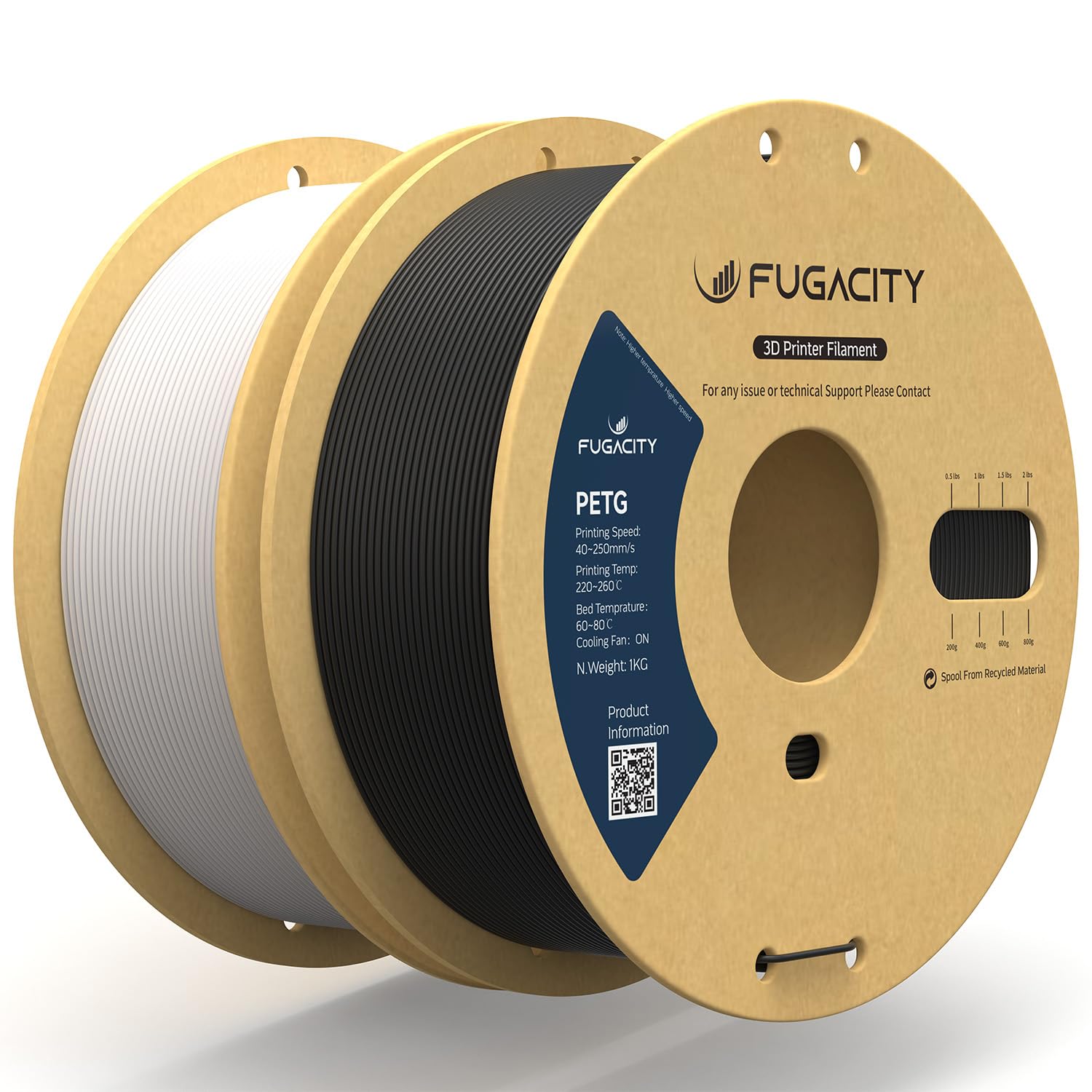Fugacity PETG Filament 1.75mm,3D Printer Filament