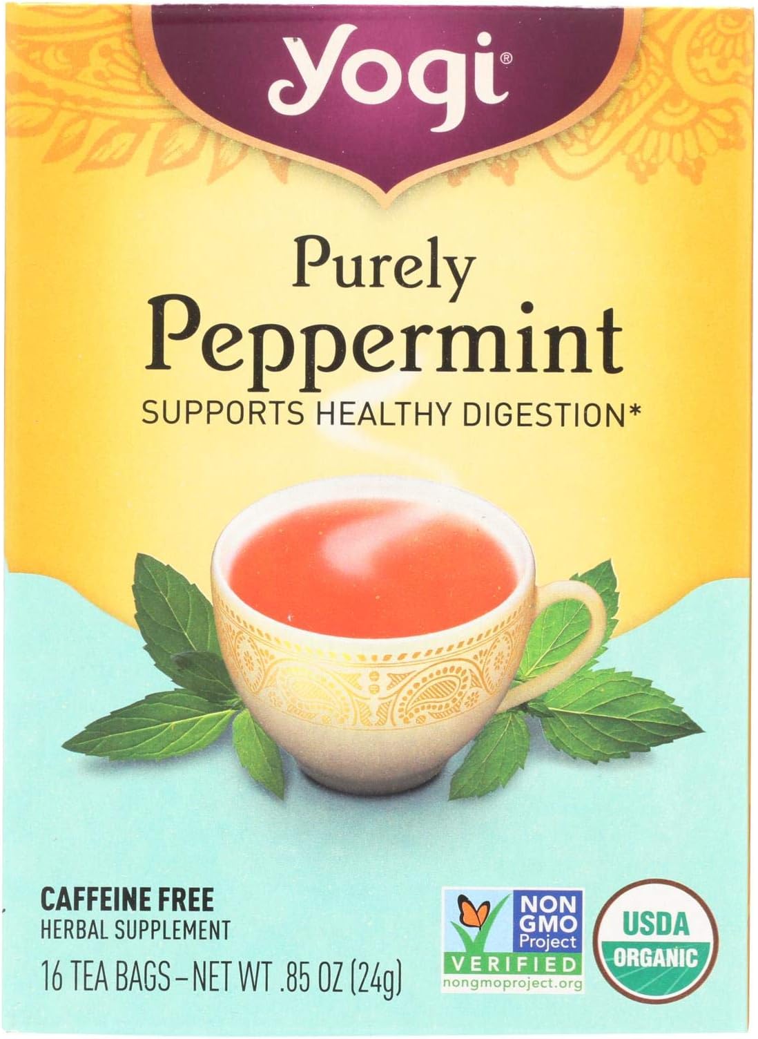 Yogi Teas Tea Purely Peppermint Org