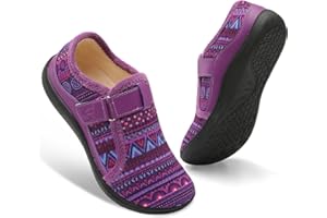 Spesoul Wide Womens Slippers Adjustable House Shoes Indoor Outdoor Barefoot Slippers Cozy Walking Shoes Swollen Edema Diabetic Shoes