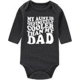 BESDEAR My Aunt Is Cooler Than Dad Baby Clothes Aunties Bestie Girl Boy Funny infant outfits Bodysuits