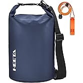 HEETA Waterproof Dry Bag for Women Men(Upgraded Version) 5L/10L/20L/30L/40L Roll Top Lightweight Dry Storage Bag Backpack with Emergency Whistle for Travel, Swimming, Boating, Kayaking, Camping, Beach