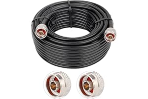 XRDS -RF 50ft KMR240 Coax Extension Cable N Male to N Male Connector Low Loss Coaxial Cables for 3G/4G/5G/LTE/GPS/WiFi/RF/Ham/Radio to Antenna or Phone Signal Booster Use 50 Ohm(Not for TV)