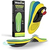 Plantar Fasciitis Arch Support Insoles - Welnove Heavy Duty High Arch Inserts Standing All Day, Fatigue Reduce - Orthotic Cushion for Foot Pain, Flat Feet, Heel Spurs, Man & Women, Fit Most Shoes (S)