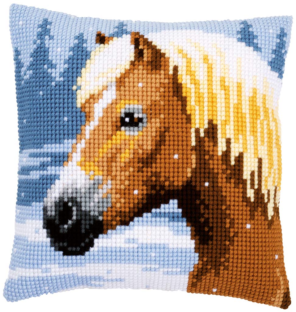 Cross Stitch Cushion Kit: Horse & Snow