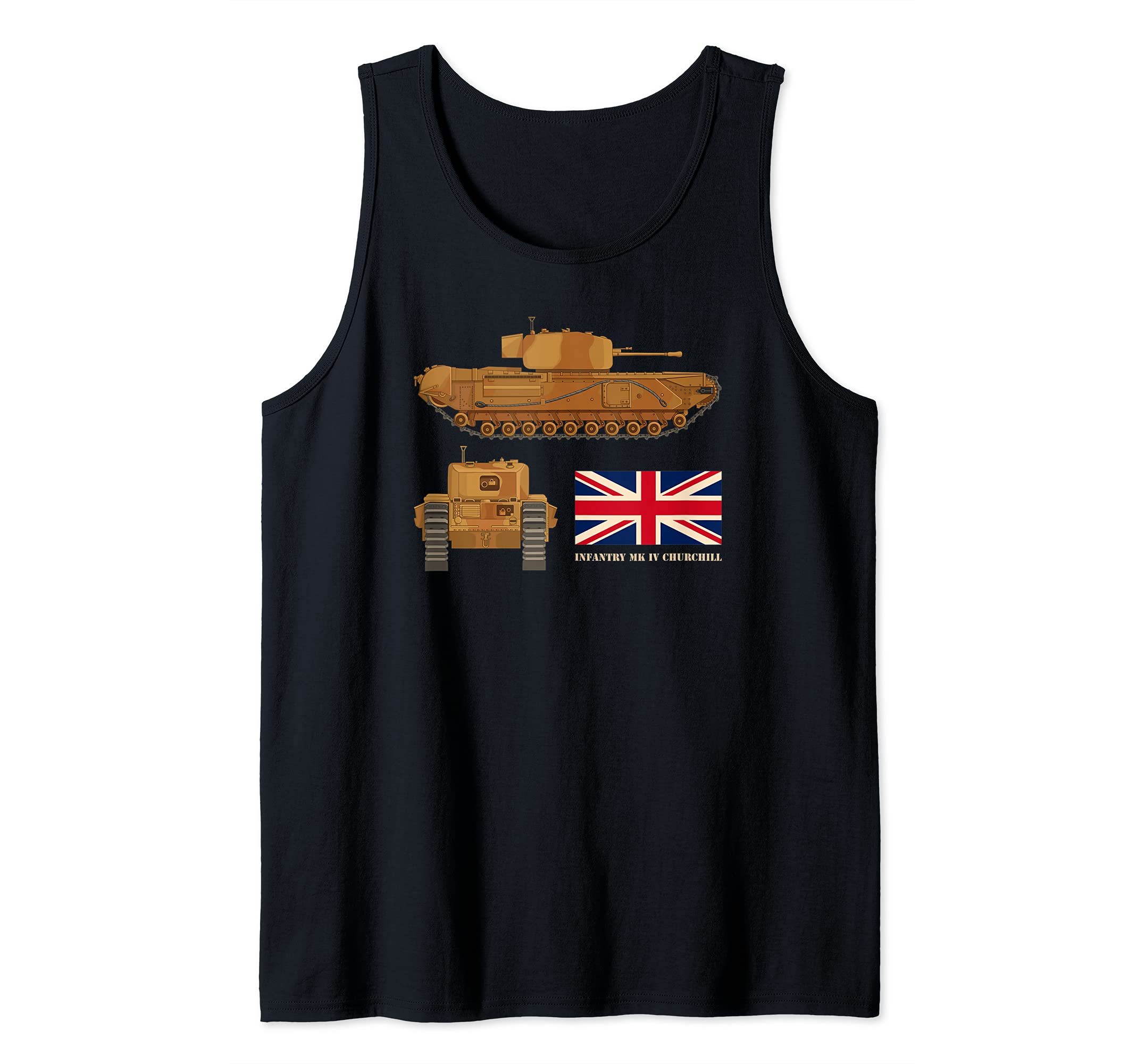 Churchill Infantry Tank Mark IV WW2 British Tanks Flag Tank Top