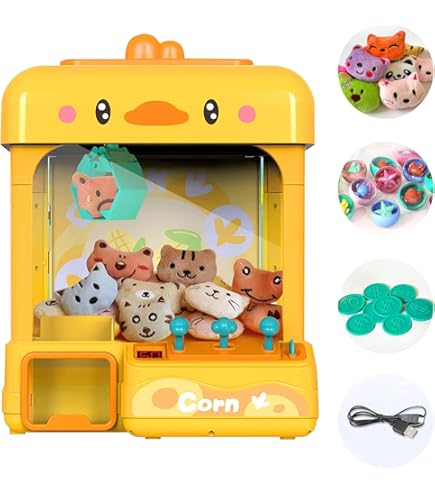 CWLAKON Máquina De Agarre Dinosaurio Para Niños | Con Sonido, Luces Y 20 Mini Juguetes | Juego De Arcade Electrónico Con Garra | Regalo Perfecto Para Peques De 3 A 10 Años
