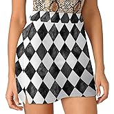 DENFY Women's Tennis Skirt Artistic Lion Golf Skorts Skirts with Shorts Pockets Workout Sports