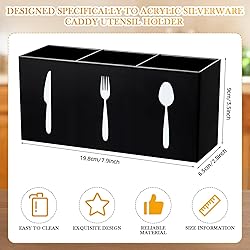 Suzile 2 Pcs Acrylic Cutlery Storage Organizer