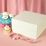 Culpitt 8" Square Cake Boxes With Lid Pack of 10 White Premium view 2
