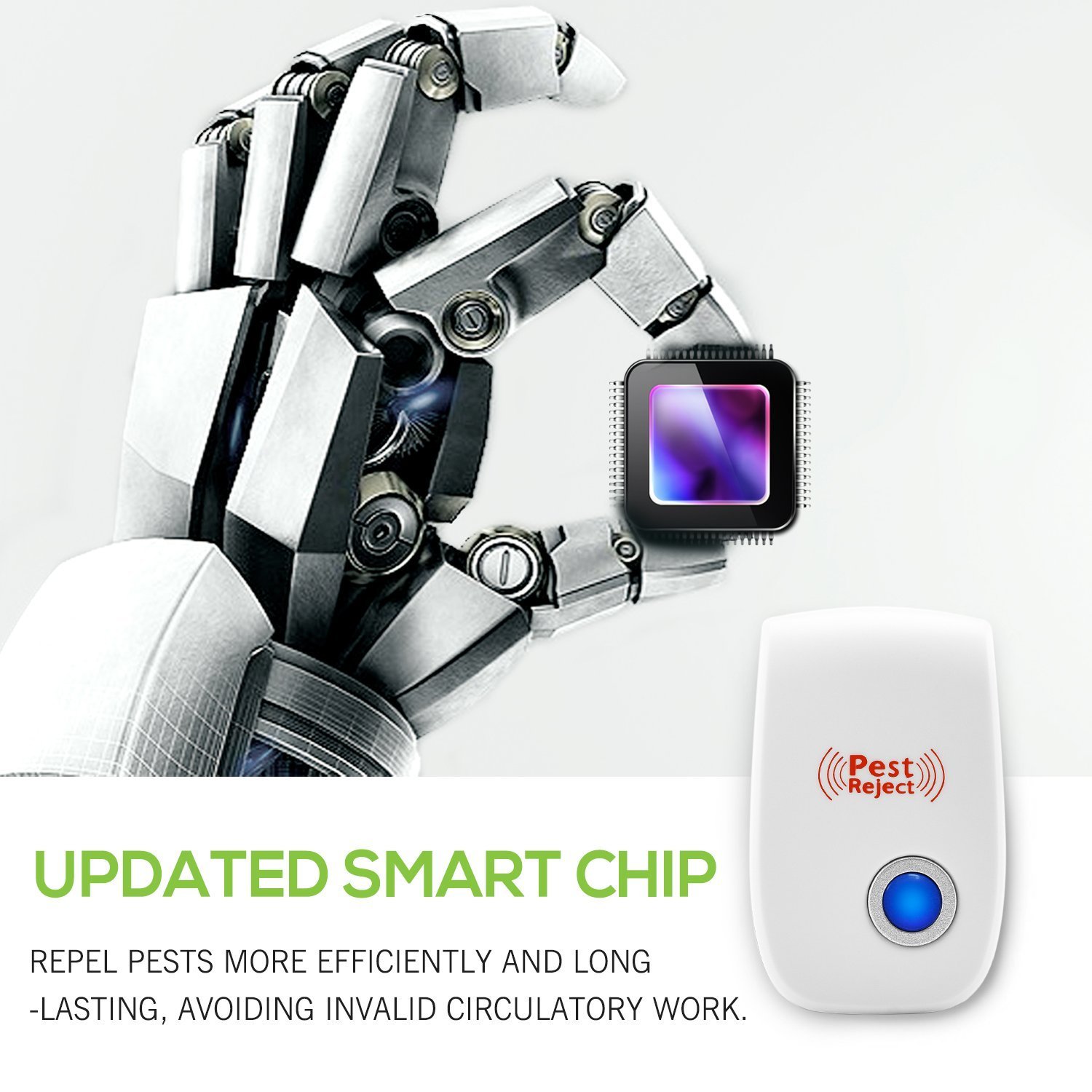 SUNETLINK [2018 NEW] Ultrasonic Pest Repeller & Mouse Repellent Plug in Pest Control - Insect Repellent & Bug Repellent for Mosquito,Mice,Rat,Bedbug,Roach,Ant,Fly,Flea,Spider Environment-friendly