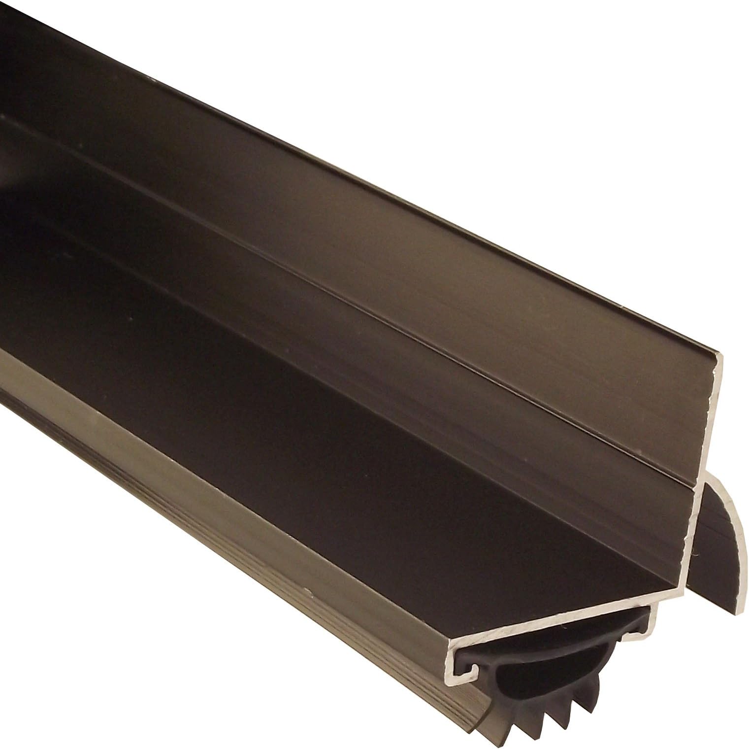 085589 210DV36 Door Shoe, Dark Bronze Finish with Black Eco-V Insert, 2" Width, 36" Length, Dark Bronze