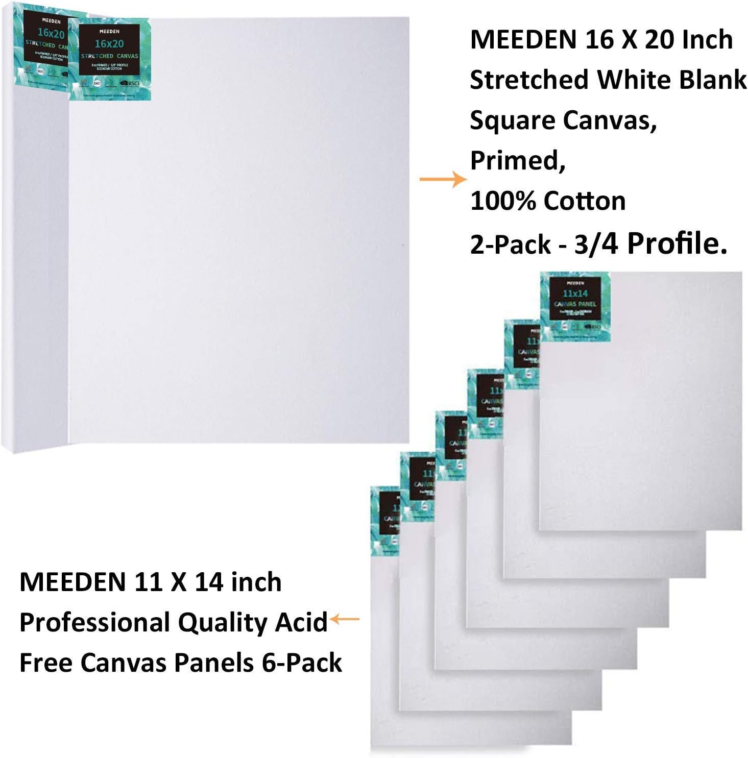 MEEDEN 145 Pcs Deluxe Artist Painting Set with French Easel, Art Painting Brushes Set, Paints Tube Set, Painting Pads, Stretched Canvas, Palette Knives for Acrylic, Oil, Watercolor Painting