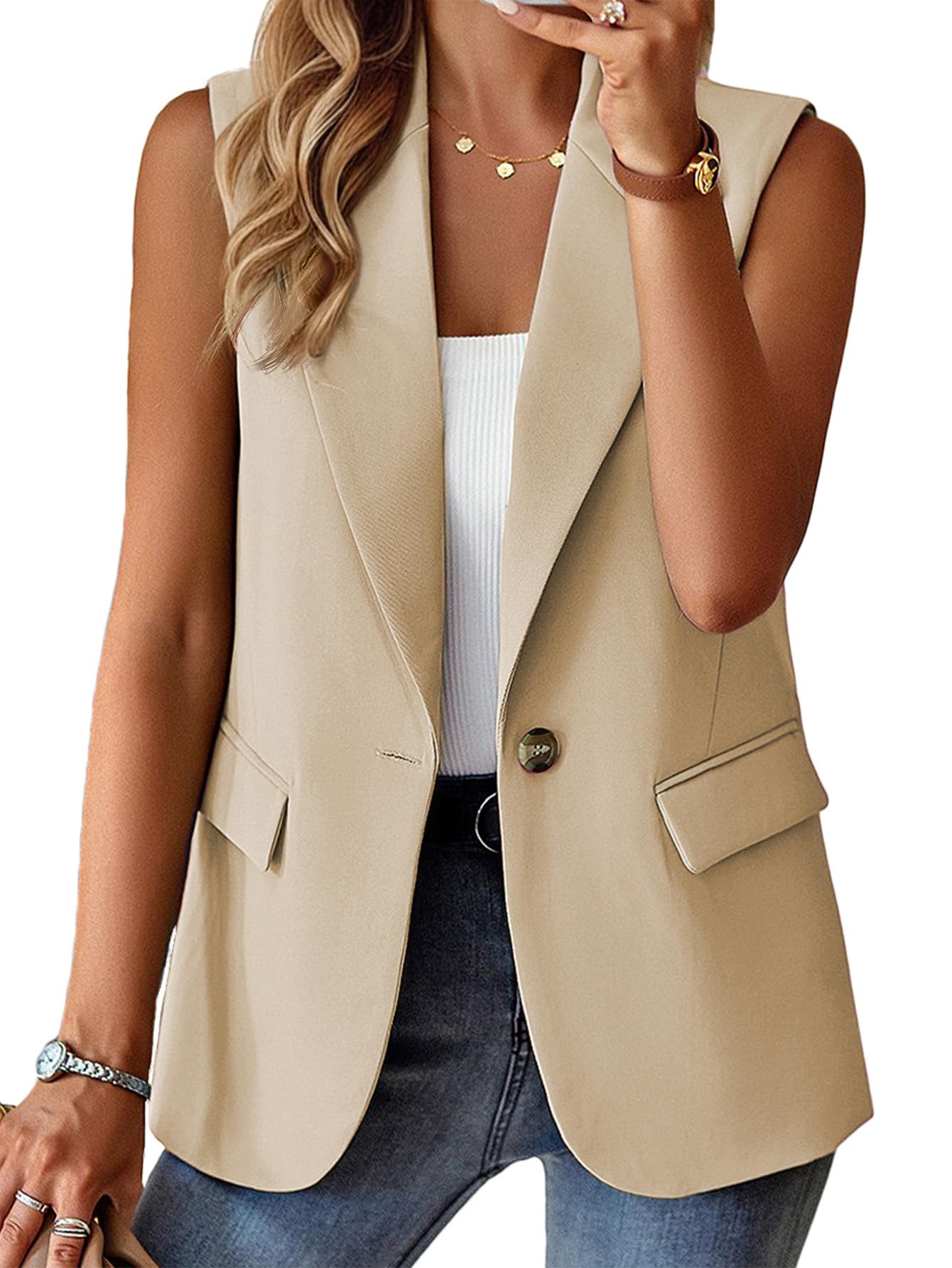 Photo 1 of ***photo for item reference red tag is incorrect**** Summer Blazers Vest for Women 2025 Lightweight Tops Summer Outfits Summer Fashion Lightweight Light Clothes Trendy Cute Petite Fitted Vacation Beach Vacation Clothes for Women Clothing