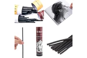 HJYZY 25 pcs Willow Charcoal Sticks for Sketching and Drawing 3-5mm