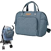 FHELAD Lightweight Mini Diaper Backpack for Quick Trips - 5-Way Carrying Waterproof Baby Bag with Insulated Bottle Pockets, Perfect for Hospital & Park Outings, Dark Gray