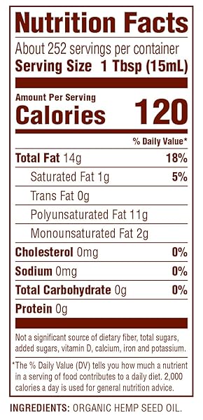 NUTIVA ORGANIC, COLD-PRESSED, UNREFINED HEMP SEED OIL FROM NON-GMO, SUSTAINABLY FARMED CANADIAN HEMP, 1 GALLON 128 FL OZ