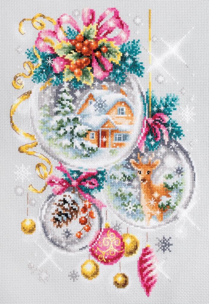 Magic needle 100-247 ZW Christmas Fairy Tale Counted Cross Stitch Kit with Zweigart Edition Cotton Multi-Coloured 22 x 32 cm