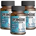 Spermidine & Fisetin Supplement - 20mg of 98% Spermidine 3HCL (100x More Potent Than Rice & Wheat Germ Extract) & 300mg Fisetin for Women & Men Cell Renewal, Aging Defense & Longevity - 90 Capsules