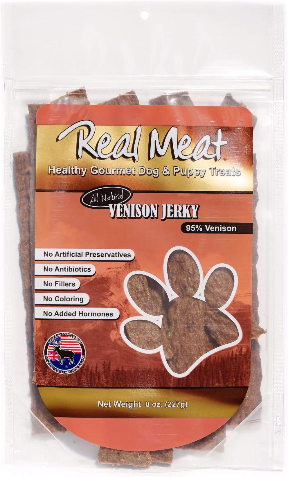 Real Meat Venison Jerky Strips, 8 oz.