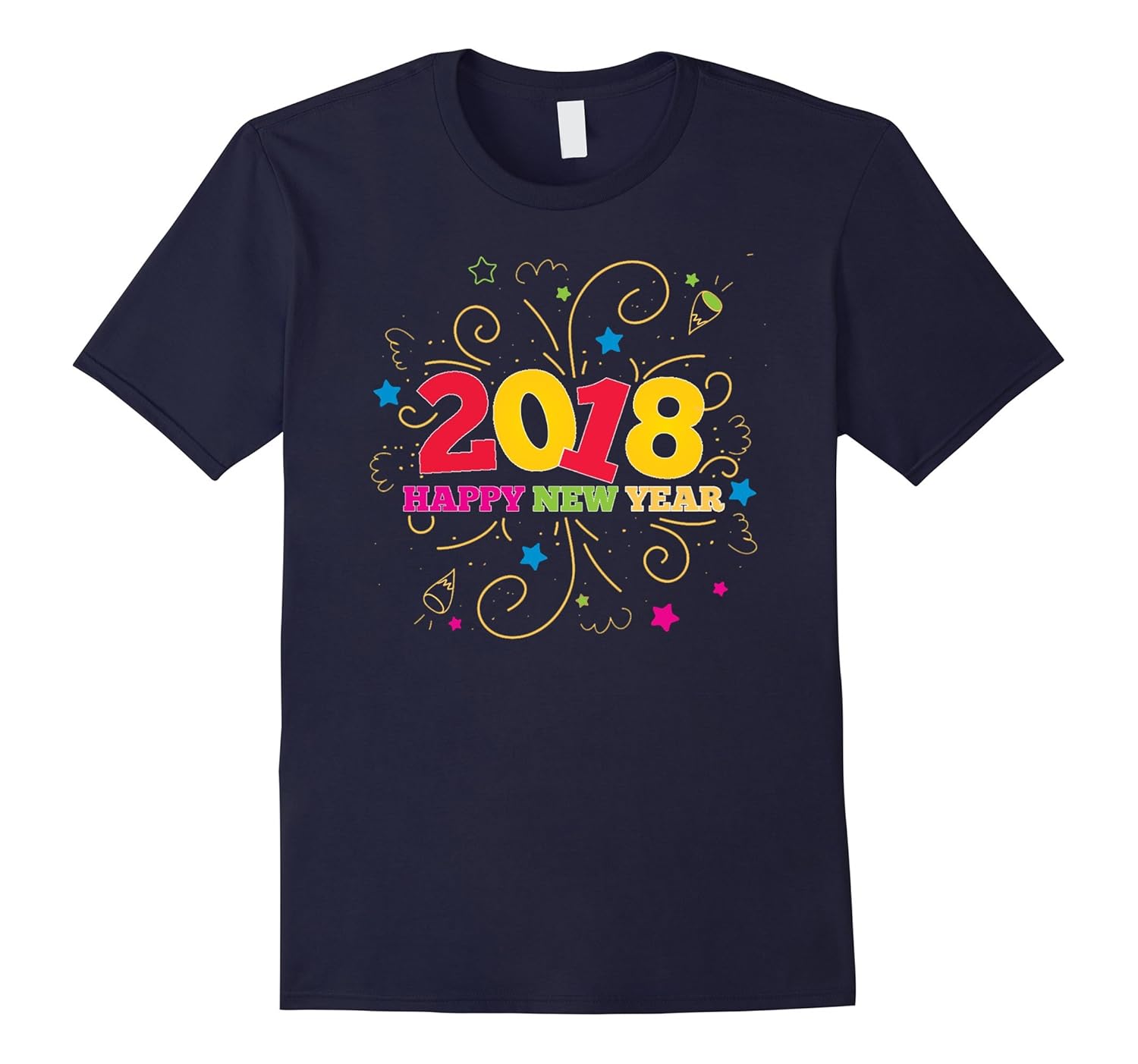 Happy new year 2018 magic firework tshirt-ANZ