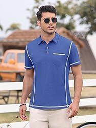 Men's Casual Polo Shirts Classic Short Sleeve