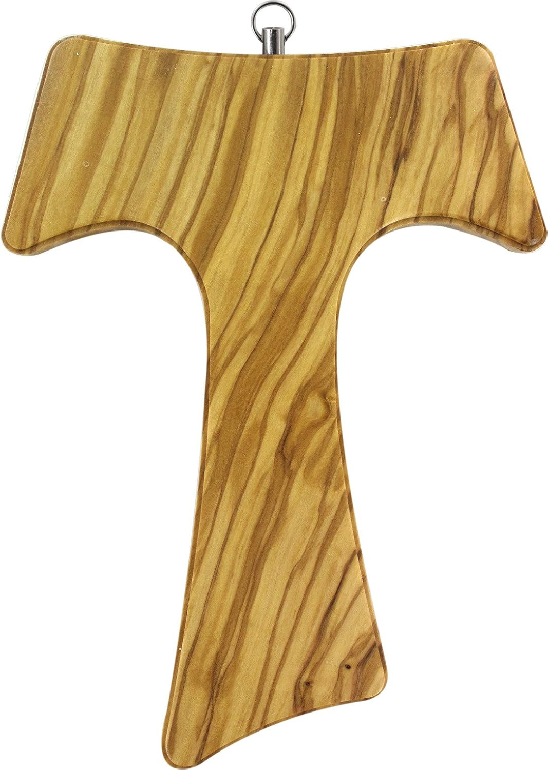 Tau in legno di ulivo, croce di San Francesco d&rsquo;Assisi da parete 20 cm