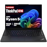 Lenovo ThinkPad E16 Business Laptop (16" FHD+ Anti-Glare, AMD Ryzen 5 7535U (> Intel Ultra 5 125U), 16GB DDR5, 256GB SSD) Fast Charge, Numeric Keypad, Ethernet, Backlit, FP, Military Grade, Win 11 Pro