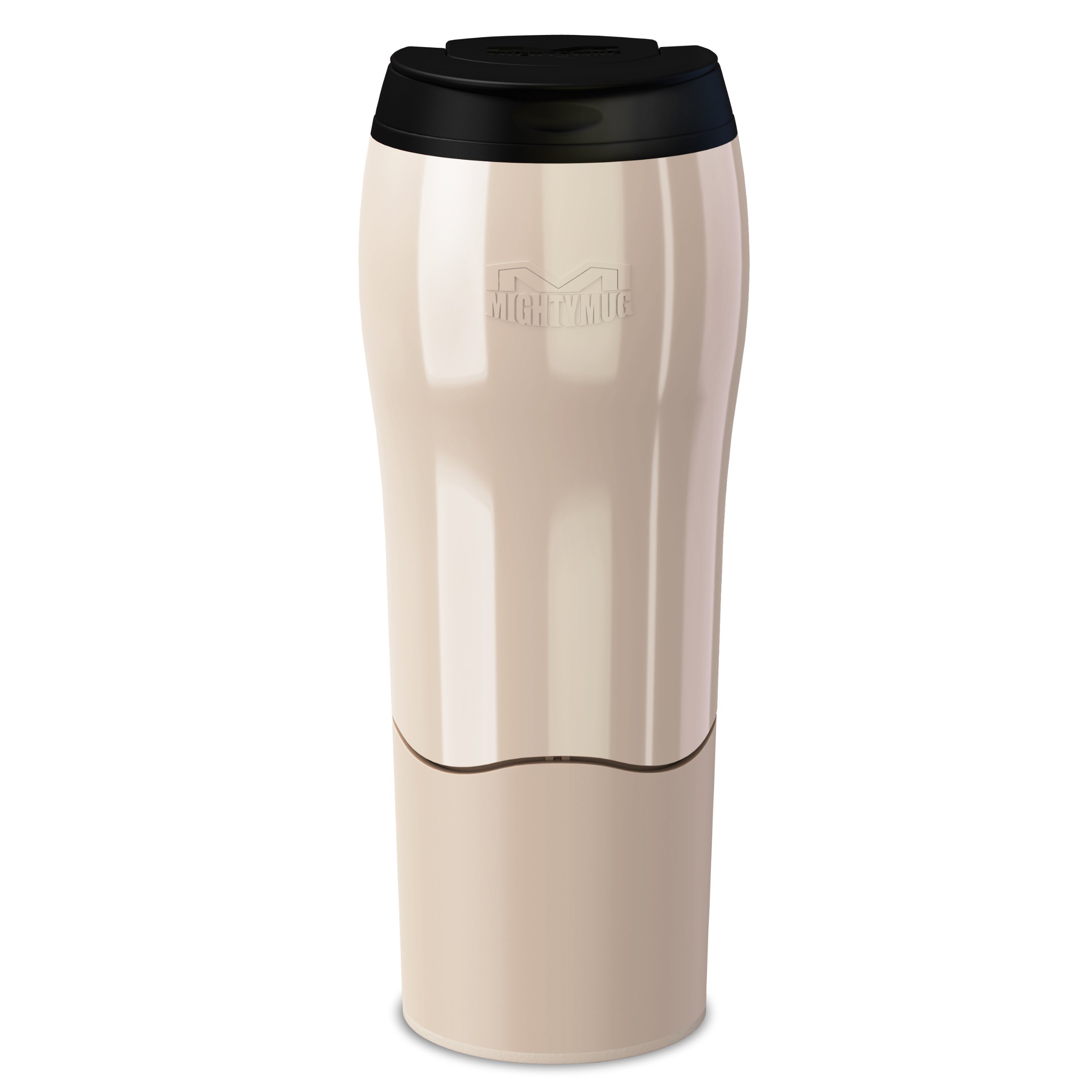 Mighty Mug Go 17920226 - The Travel Mug That Won't Fall Over (0.47 Litre), Pearl