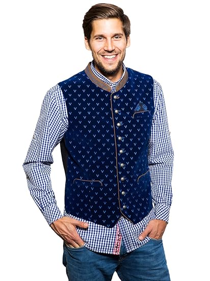 Krüger Weste Jagd-Jüngling (grün), Bestickt, Symbol, Art.-Nr. 92510-56, Herren Trachtenwesten