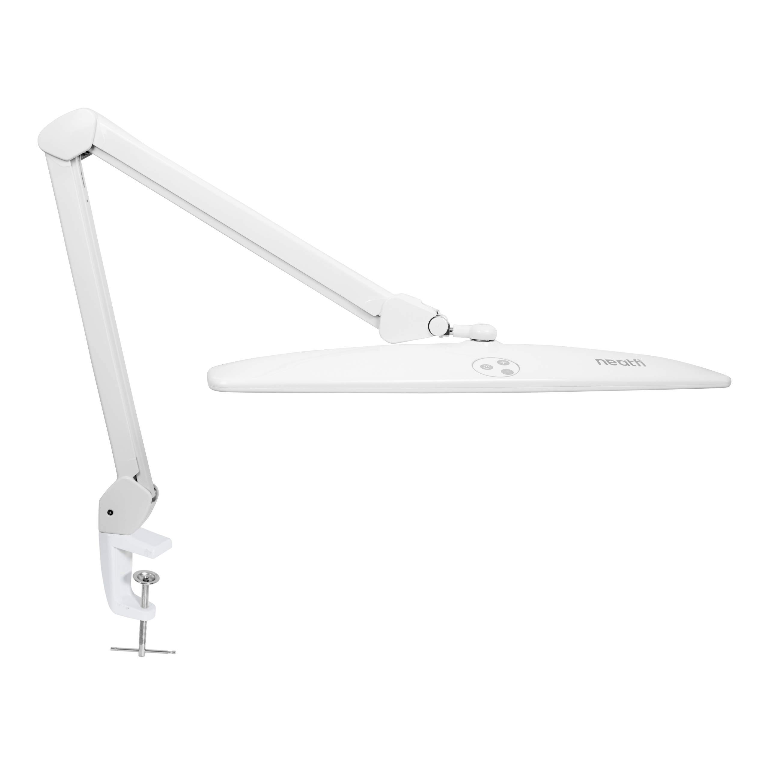 Neatfi Elite HD XL Desk Lamp – 1,600 Lumens, 58 cm Wide Head, 6500K Daylight | Non-Polar Dimming, Adjustable | Office, Study & Home Workspace (58cm, White)