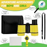 Zinbo Kids Binoculars Set with Magnifying Glass Compass Yellow view 3