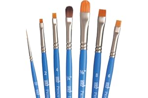 Princeton Assortiment de pinceaux Select pour artiste de la série 3750, pinceaux pour la peinture acrylique, à l’huile et aqu