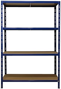 Sehr breites und belastbares Schwerlastregal | ? 178,5x120x60cm | ? Hochwertig blau pulverbeschichtet | ? 120 cm breit | ? 4 