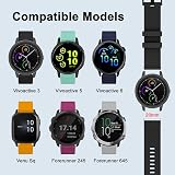 ISABAKE 20mm Silicone Watch Strap for Garmin Vivoactive 6/5/3 Forerunner view 4