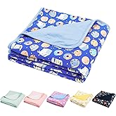 EasyFi Supersoft Baby Blankets for Girls Boys, Rayon Made from Bamboo Baby Quilt - Breathable & Hypoallergenic Blanket for Bedding Crib Stroller 30"x40" (Blue Dessert)