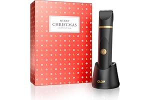 OLOV Electric Body Hair Trimmer - Groin Trimmer for Men - Bikini Trimmer Women - Wet/Dry Shaver Groomer, Replaceable Ceramic Blade Heads, USB Recharge Dock, Hygiene Razor, Christmas Gift Wrapping, Black