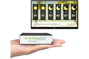 SmartSign2go Lite Digital Signage UltraHD 4k Media Player with Easy-to-Use Cloud-Based Software (Includes 2-Week Free Software Trial)