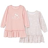 Gerber Baby Girls Toddler Girls' 2-pack Loose-fitting Nightgowns