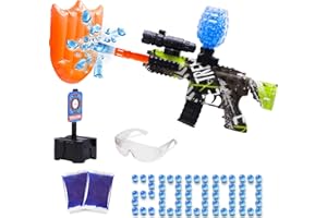 HYNXM Splat Gun - Orby Gun with Inflatable Shield with 20000 Water Balls，Goggles - Splatter Ball Gun for Backyard and Outdoor Activities - Gift Toy for Boys and Girls Ages 12+ (Green)