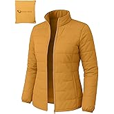 URBAN BUCK Packable Puffer Jacket Women with Hood – 32 Degree Lightweight Quilted Winter Puff Foldable Jacket for Women
