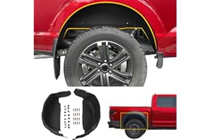Maxzina Rear Wheel Well Liners Compatible with 2021-2025 Ford F150 (Not for Raptor) Rear Wheel Arch Liners No Drilling Well Guards Tire Inner Fenders for 2024 F-150 Replacement Accessories (2PCS)