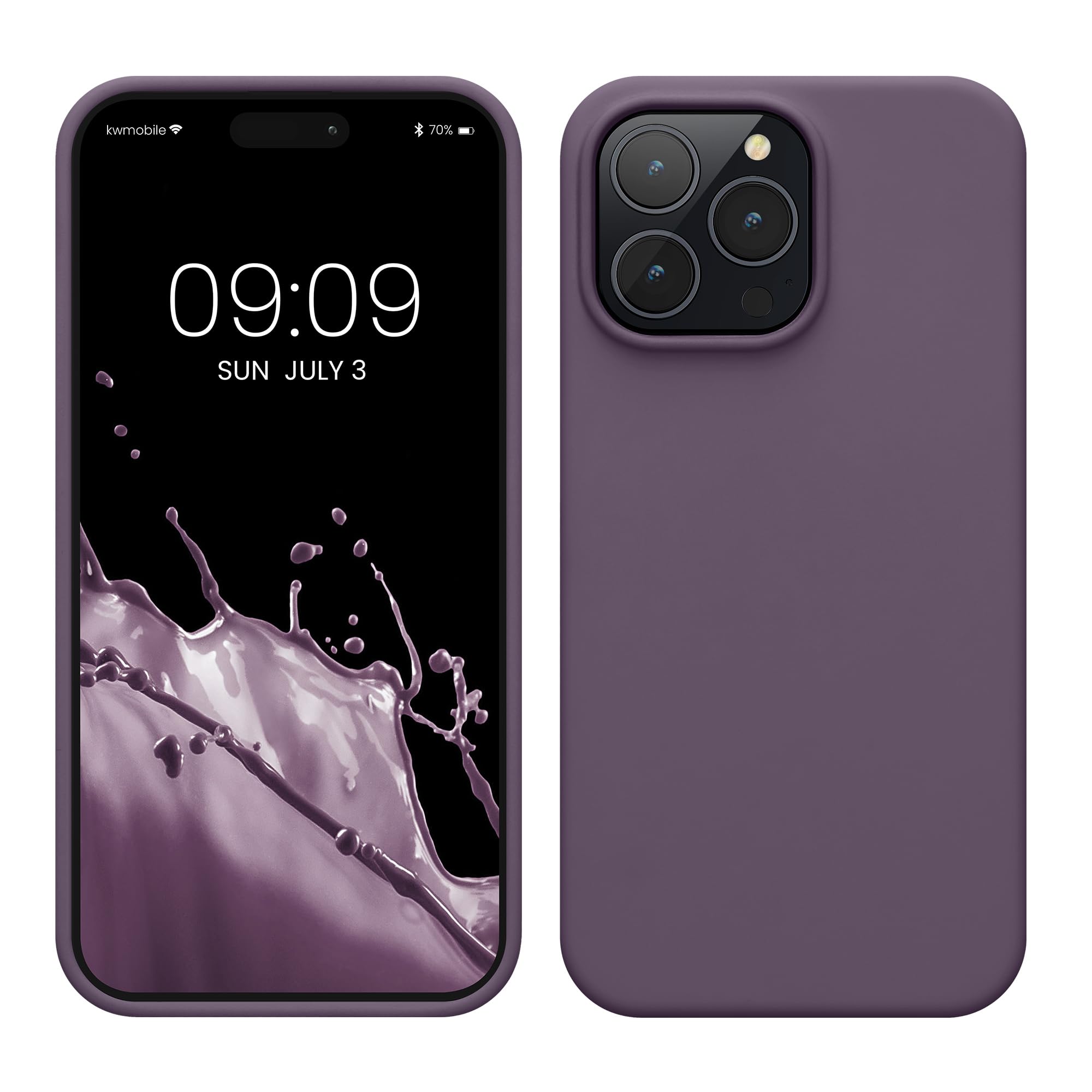 kwmobile Case for iPhone 14 Pro Max Case - Slim Soft TPU Silicone Cover - Works with Wireless Charging - Pale Iris โ image 1