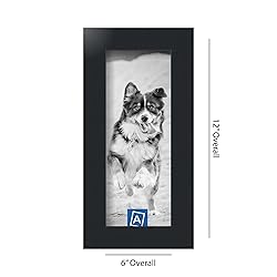 ArtToFrames 4x10 Inch Black Picture Frame, This