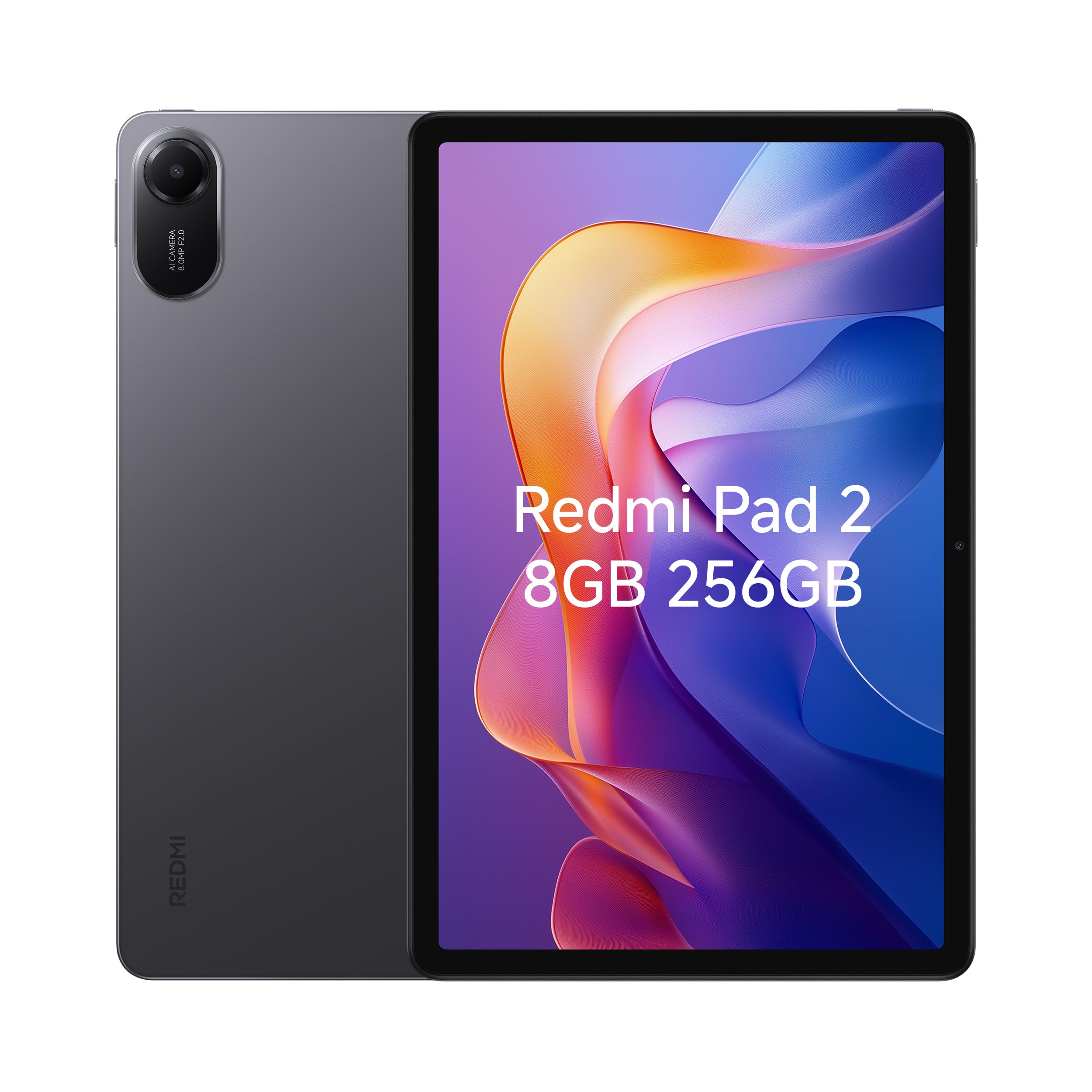 Xiaomi Redmi Pad 2 Only WiFi (No Calls or Text) 11" 2.5K Octa Core 4 Speakers Global ROM 9000mAh Bluetooth 5.3 8MP Model 25040RP0AL (Graphite Gray, 256GB + 8GB)