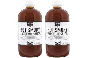 LILLIE'S Q Lillie’s Q - Hot Smoky Barbeque Sauce, Gourmet BBQ, Sweet Brown Sugar BBQ Sauce with Spicy Cayenne, Mild Smoky Flavor, Premium Ingredients, Made with Gluten-Free Ingredients (21 oz, 2-Pack)