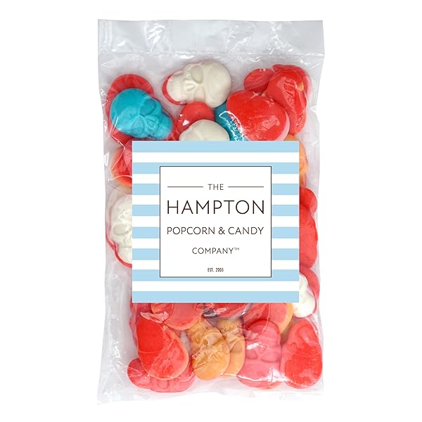GUMMY SKULLS HALLOWEEN CANDY, 1 POUND BULK BAG, TRICK-OR-TREAT PARTY BAG FILLERS, HALLOWEEN GUMMIES