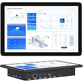 HEIGAOLAPC Mini PC Desktop Computer Win11 Pro Industrial Fanless Mini Computer with 10.1inch Touchscreen Display, N5100, 8GB Ram 128GB ROM, 5000mAh Battery, HDMI, Type-C3,1, 4xUSB3,0, RJ45 LAN, Rs232