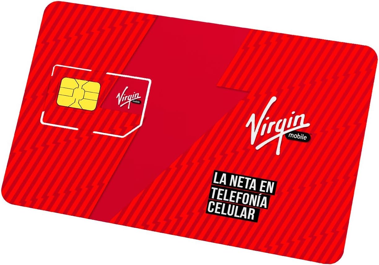 Chip Virgin Mobile Grande 5GB y min ilimitados por mes. Exclusivo Amazon. Vigencia 2 meses