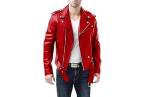AQAYL Leather Jacket Men Slim Fit Zip Up Motorcycle Jacket Lightweight PU Vintage Biker Coat Faux Leather Winter Coats